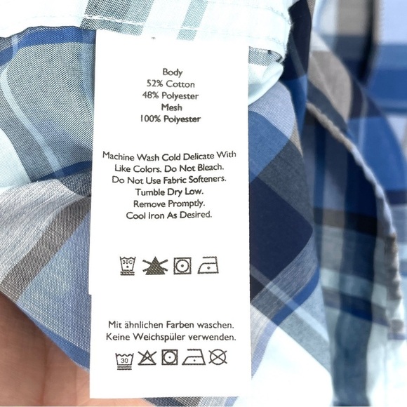 Eddie Bauer Travex Shirt Men's Size XL Blue Plaid Button Up Classic Fit - Picture 6 of 6